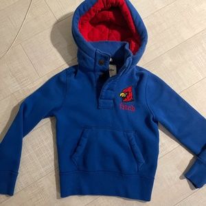 Abercrombie Fitch kids boys fleece hoodie sweatshirt blue size Small
